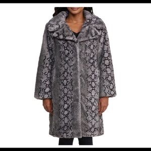 Badgely Mischka Women’s Long Faux Fur Coat